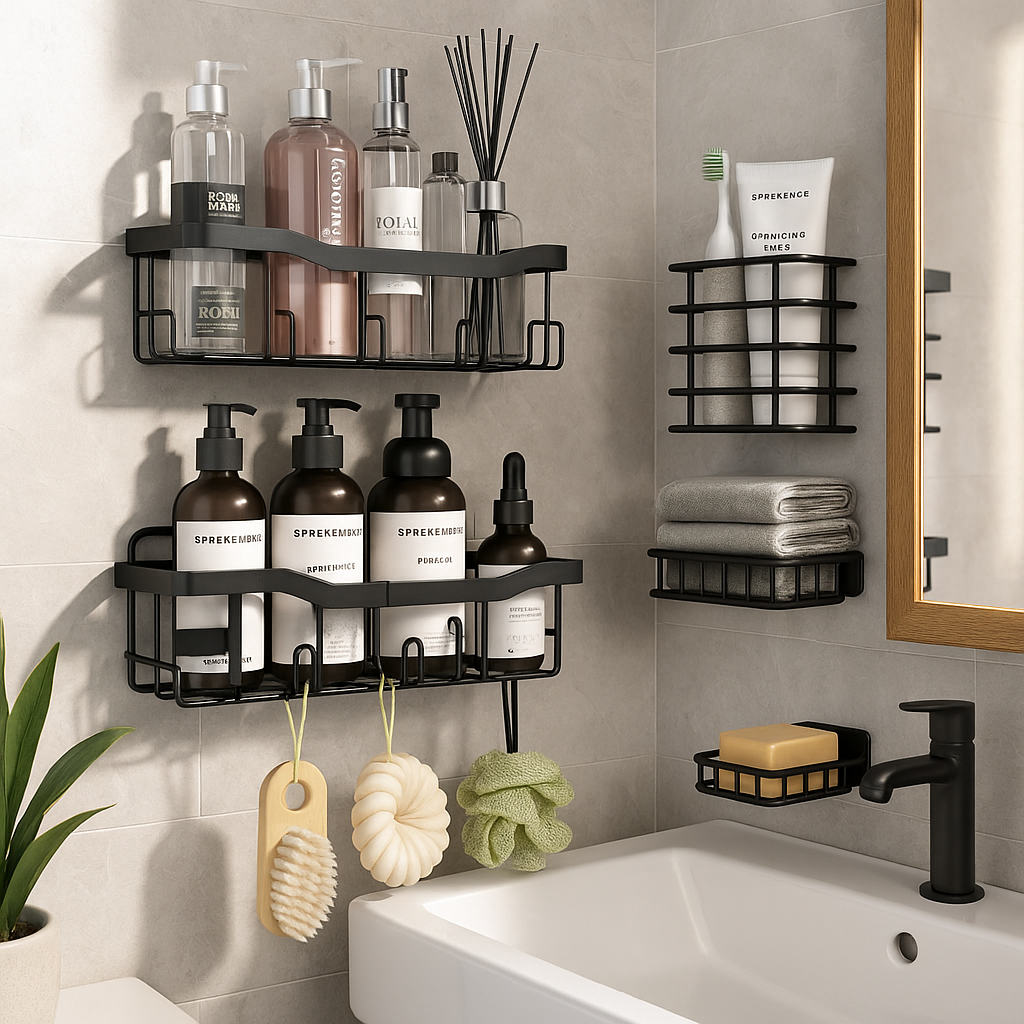 BathRack™ Pack x5 Organizador de Baño Premium